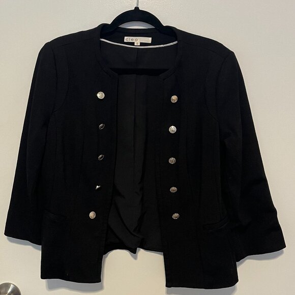 Cleo Black Button-Front Blazer – Size M - Picture 1 of 5